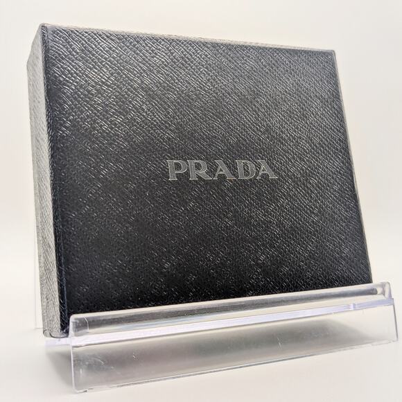 Authentic Prada Full Inclusion Saffiano Compact Wallet – Pink & Gold - Picture 1 of 9